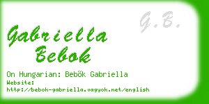 gabriella bebok business card